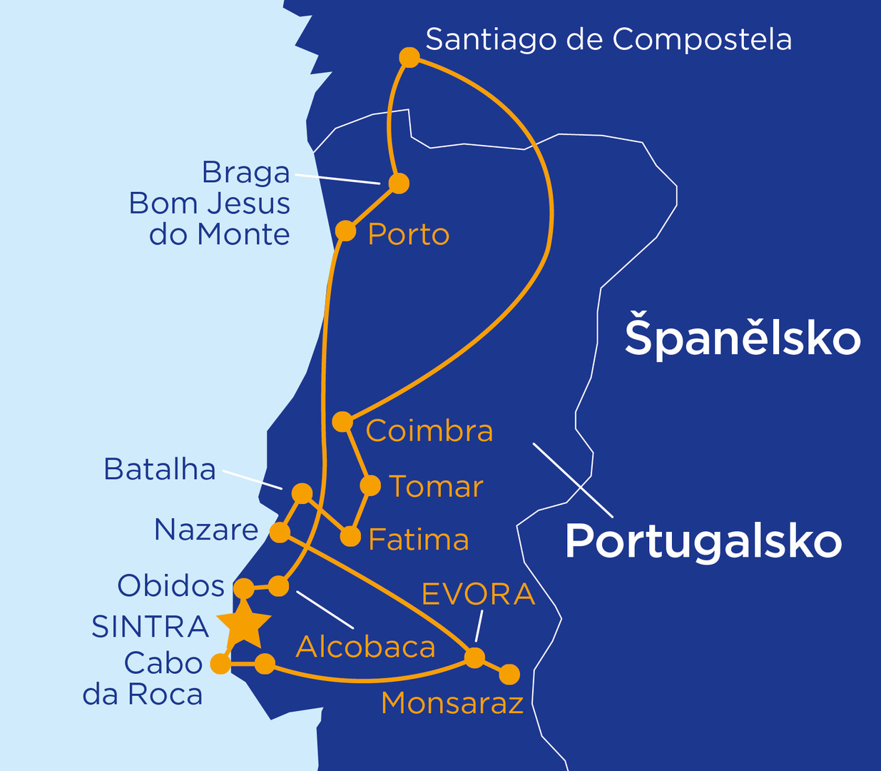 Portugalským pobřežím Atlantiku s výletem do Španělska – fotka 2