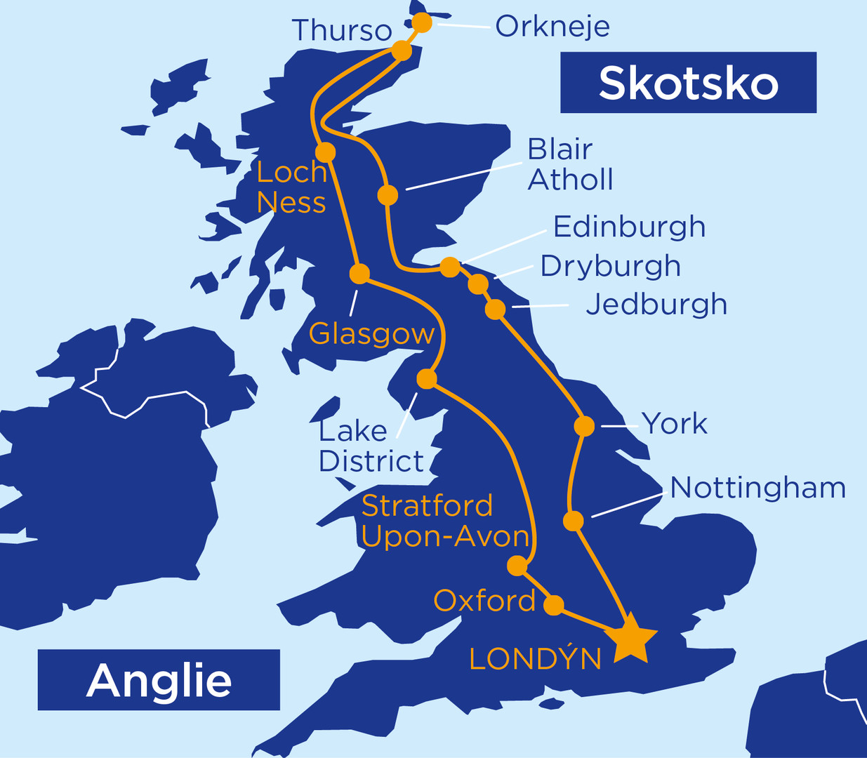 Velký okruh Anglií a Skotskem s návštěvou Orknejí – fotka 2