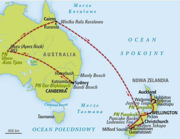 australia i nowa zelandia mapa Australia i Nowa Zelandia   Australia   Wycieczki, Opinie | ITAKA