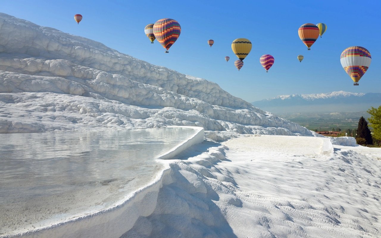Pamukkale a let balónem z Fethiye