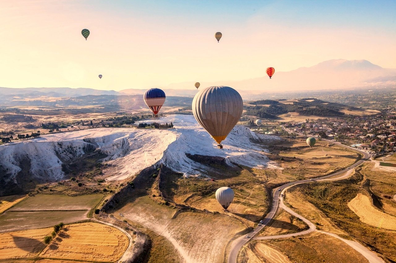 Pamukkale i lot balonem z Sarigerme
