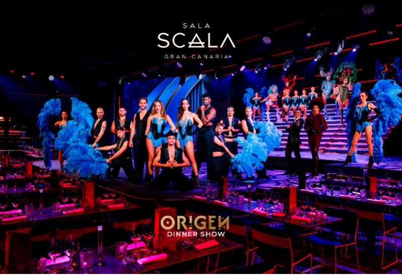 Večeře s show „Origen“ v Sala Scala – kouzlo Kanárských ostrovů v moderním stylu 
